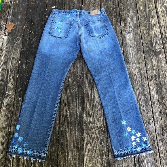 Calvin Klein Highwaisted Handpainted Jeans - Picture 8 of 13